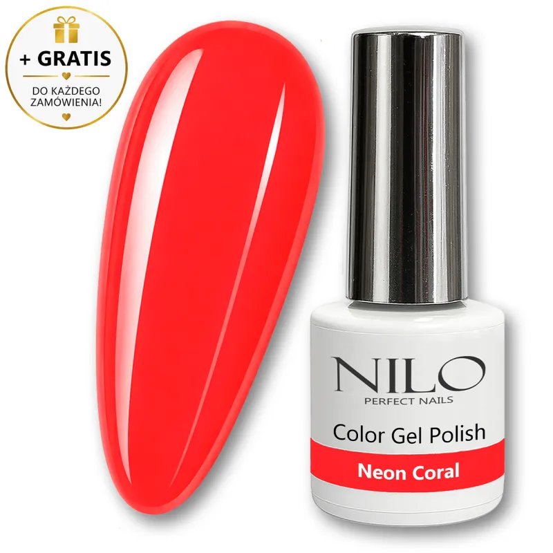Lakier Hybrydowy Neon Coral – NILO no.128